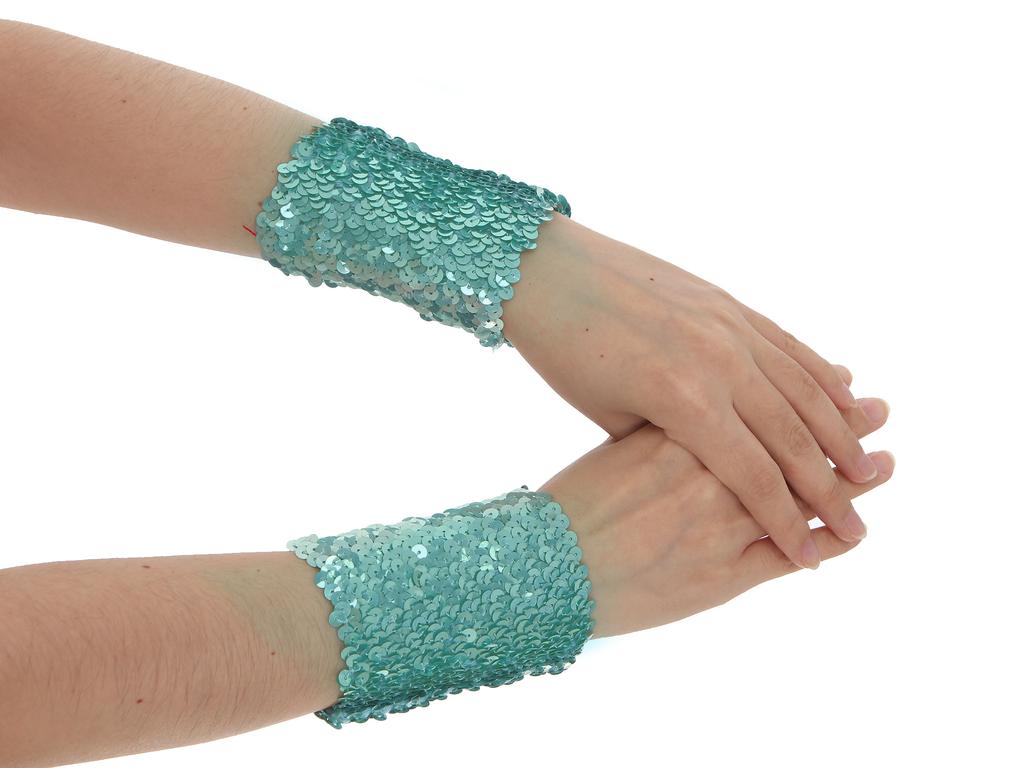 Festival Carnivel Party Accessories 1 Pair Women Ladies Shiny Sequins Stretchy Oversleeve