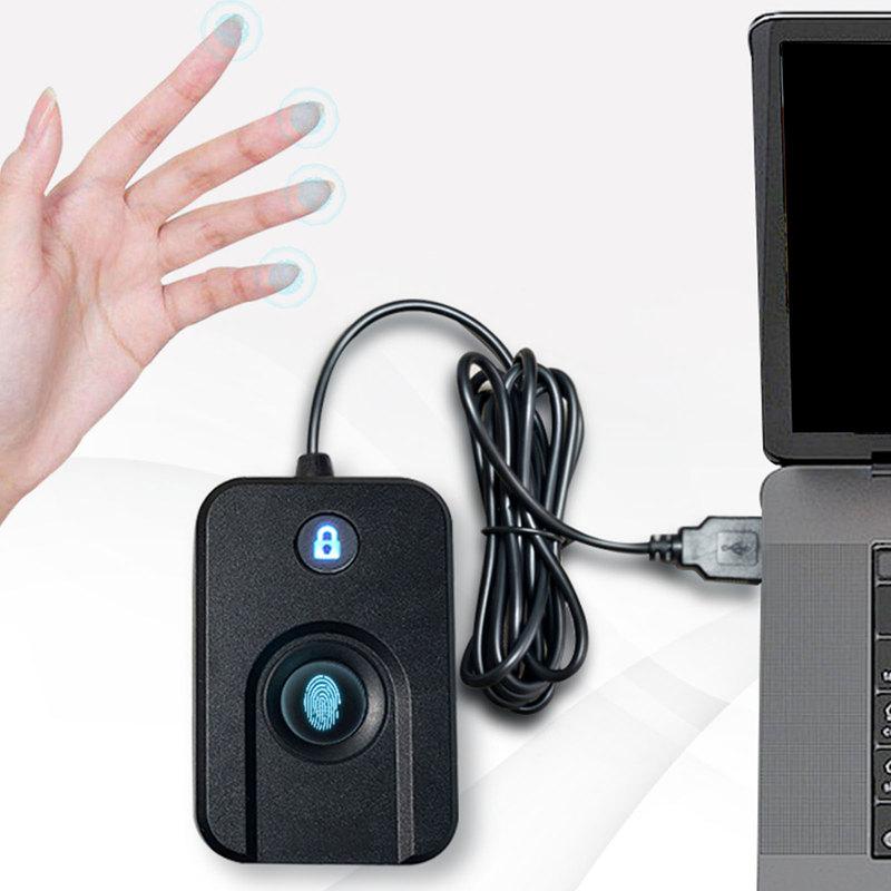 Biometric Fingerprint Login Reader for Windows 11/10 Hello One-Click Lock Screen Biometric Scanner with 5ft Cable for PC Laptop