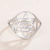 LIKGREAT Vintage Star of David Ring Evil Rings for Men Women Stainless Steel Punk Jewelry Je Star Protection Amulet Gift