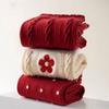 Ruffle New Year Women's Socks Dots Horse Year Red Socks Comfortable Sweet Girls Sock  New Year