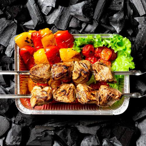 iplusmile Disposable Aluminum Pot, 700ml, Square, 20 Sheets, Non-Stick Aluminum Foil, Fire Safe, Air Fryer Compatible, Barbecue, Aluminum Tray, Large