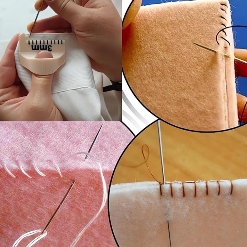 3Pcs Finger Quilting Ruler with Millimeter Scale Patchwork Tool Sewing Measuring Ruler For Patchwork Project 2MM 3MM 4MM