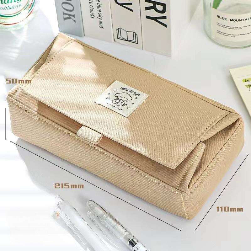 INS Style Puppy Printed Pencil Bag Large Capacity High-value Creative Square Pencil Bag School Student Storage Supplies