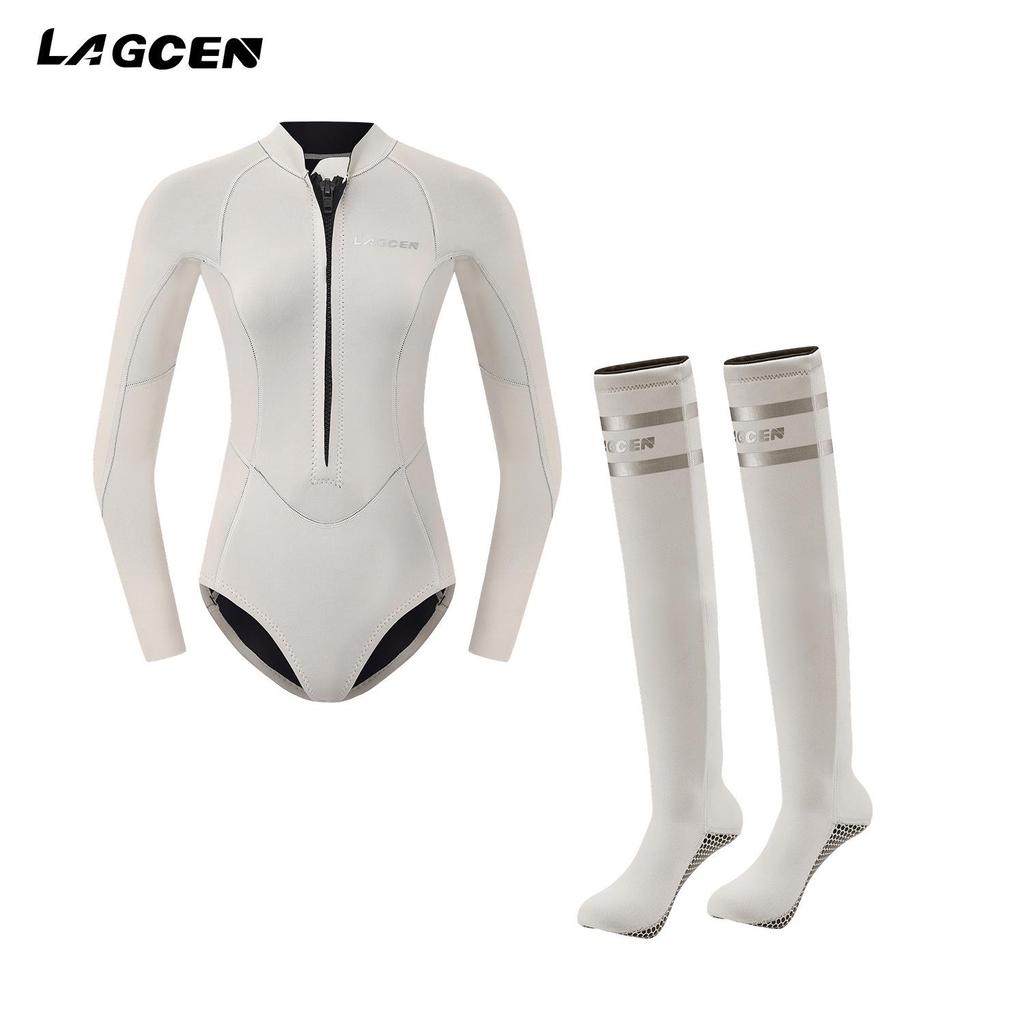 LAGCEN Women's One-Piece Wetsuit for Diving, Surfing, Snorkeling – Warm Jellyfish Protection