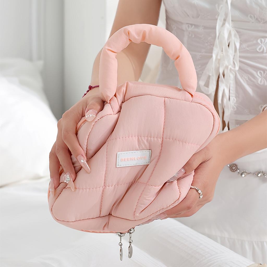 Soft And Fluffy Large-Capacity Bag Multicolor Solid Multifunctional Storage Bag With Zipper Cloud Travel Organizer Down Cute And Elegant Women's Bag