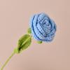 Simulated Flowers Handmade Scented Crochet Fake Flower with Steel Wire