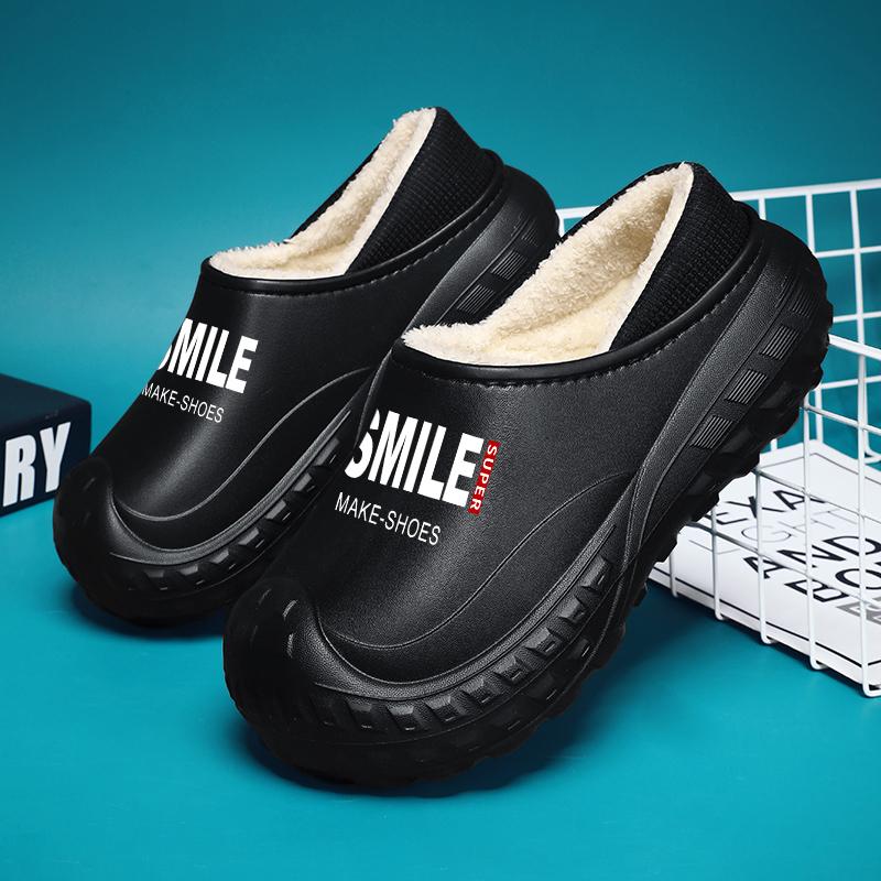 

Мужские тапочки зимние уличные теплые пушистые тапочки 2024 зимние тапочки домашние плюшевые женские хлопковые туфли унисекс зимние хлопковые туфли 36-37 чёрный