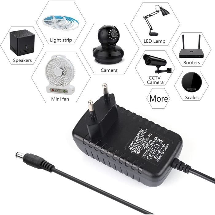 Adaptateur D'alimentation - GENERIC - 12V 2A - Pour Bande LED RGB - AC 110-240V - Transformateur Basse Tension