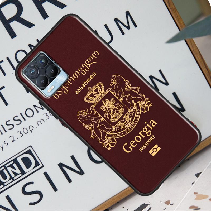 Georgia Flag Back Case For Realme 8i 8 Pro GT Neo 2 Master C15 C21 Coque For OnePlus 8T 9R Nord2 9 Pro