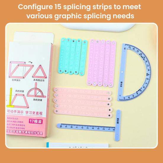 Magnetisches Polygon-Bausatz Winkelmesswerkzeug Mathe-Lehrmittel für die Grundschule Zeigt Winkel Fläche Umfang Interaktiv