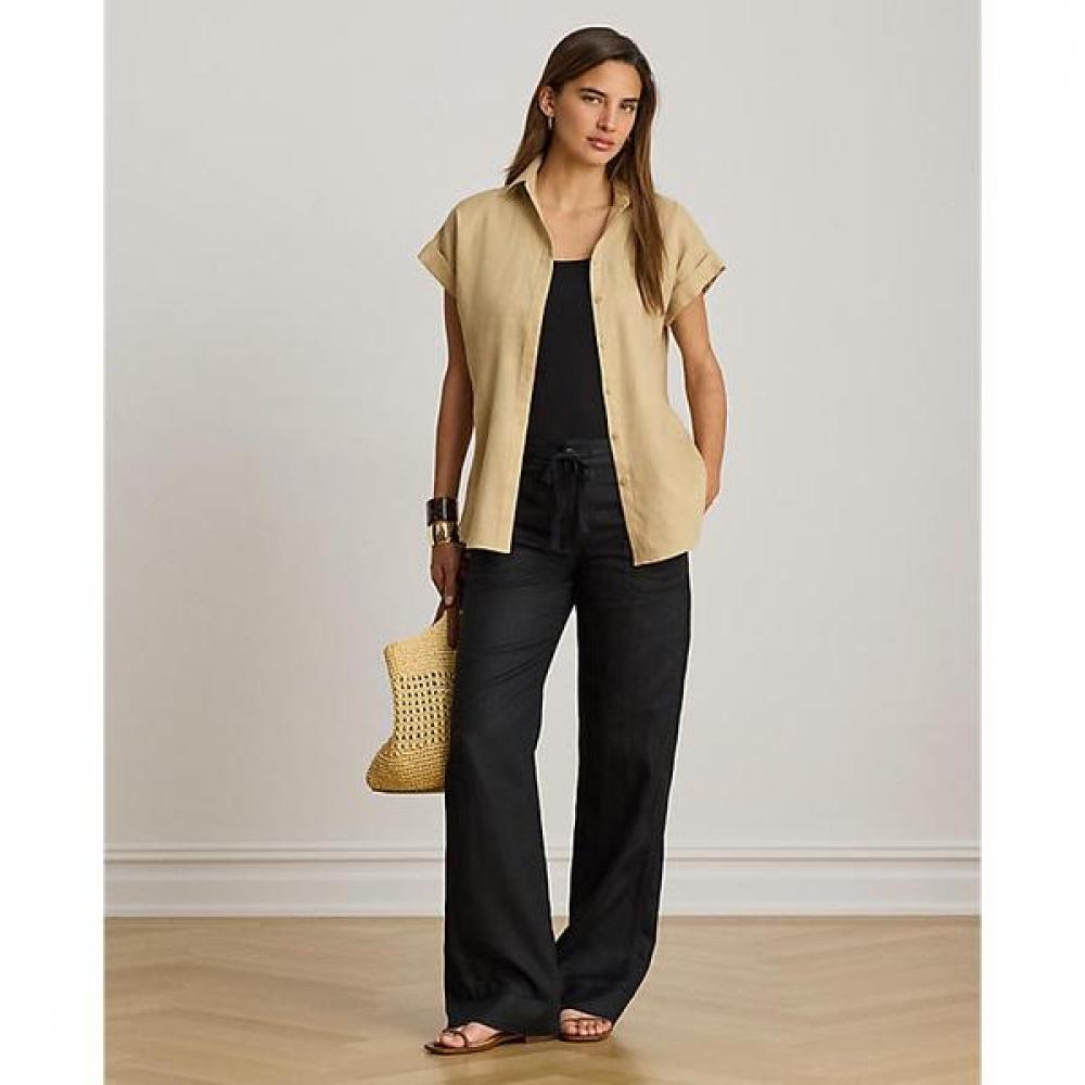Lauren Ralph Lauren Linen Wide Leg Pants Wmlrpntsbv20359001 0