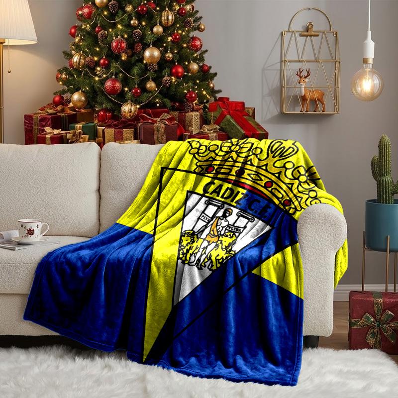 Cadiz Crest Design Blanket Lightweight Ideal Bedding Blanket Perfect for Travel, Camping, Living Rooms, Offices, Sofas, Fan Christmas gift