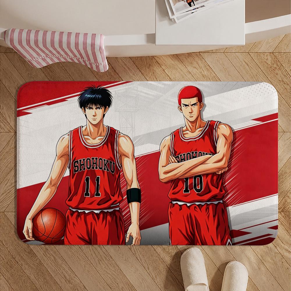 Anime-S-S-SLAM DU-NKS Floor Mat Soft Non-Slip Bath Mat, Bedside Carpet, Absorbent Doormat for Home