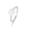 Cazador Minimalistischer Goldener Glücksbringer Kleeblatt Ringe Für Damen Edelstahl Schmuck Fingerring Neues Hochzeitsfeier Geschenk