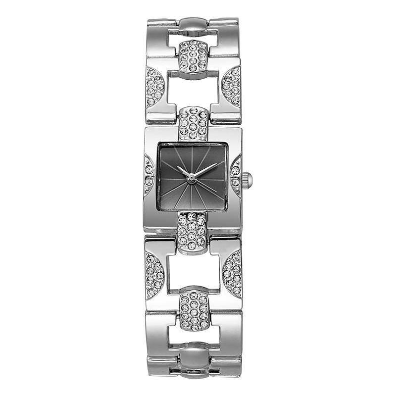 Retro Womens Square Dial Watch With Alloy Case And Stainless Steel Buckle For Daily Use