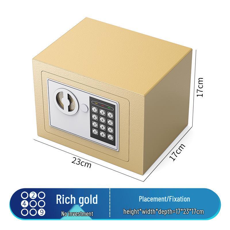Mini 17E Electronic Safe: In-Wall Coin-Operated Piggy Bank for Households
