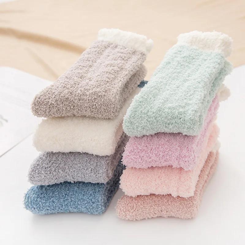 4 Pairs Women's Winter Warm Socks -Fuzzy Thick Thermal Fluffy,Soft Cute Home Slipper Socks,Fashion Sleeping Socks for Daily Wear