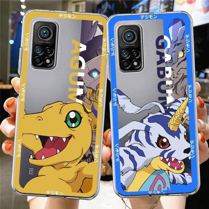 Custodia Trasparente Digimon Per Xiaomi Mi Poco X3 NFC M3 Pro F3 F1 11 Lite 12 Redmi Note 10 9S 8 7 9 Cover Morbida per Telefono