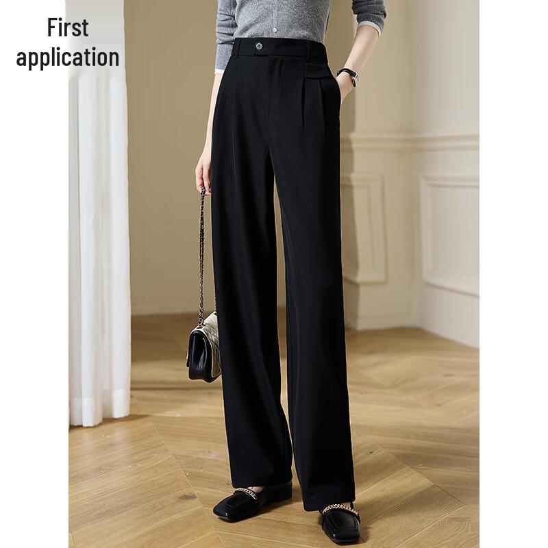Women's High-Waist Straight-Leg Casual Suit Pants