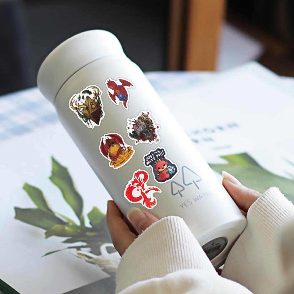 Cross-Border D&D Graffiti: 100 Waterproof Stickers for Laptops, Skateboards, and Suitcases