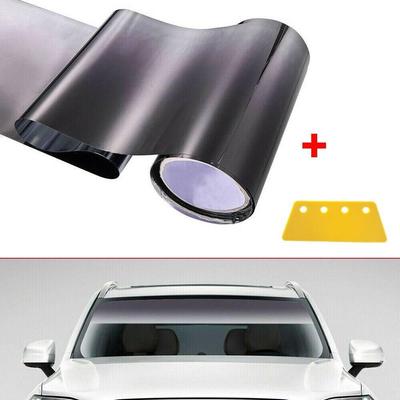 20CMx150CM Saulės Priekinė Plėvelė Automobilio Vėliavėlė Juoda Priekinio Stiklo