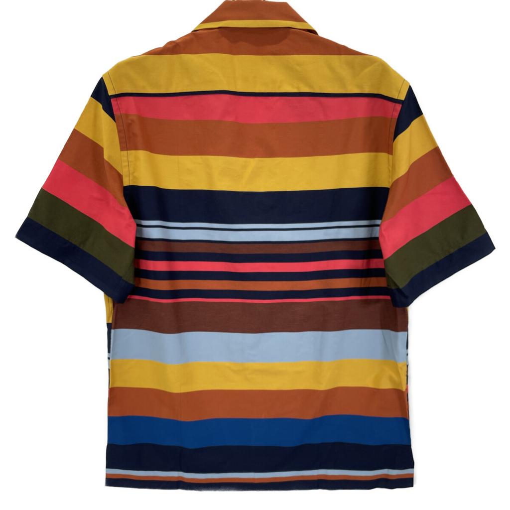 PaulSmith Multicolor 905U G01460 Striped Open Collar Shirt tops S multicolorUsed