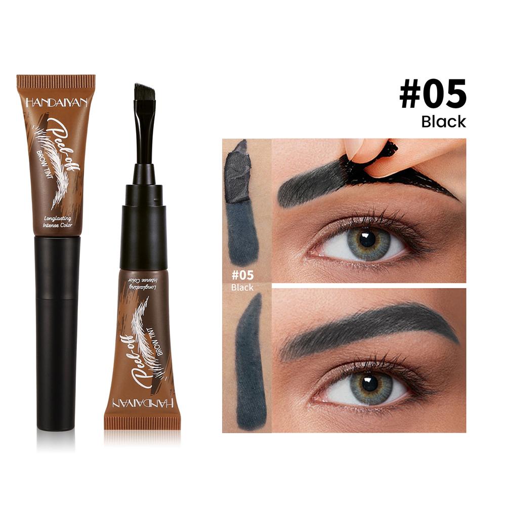 Afscheurbare Wenkbrauwgel en Borstel Gecombineerd Langdurig Intens Zweetbestendig Semi-permanent Peeling Wenkbrauwkleur Oogmake-up beige