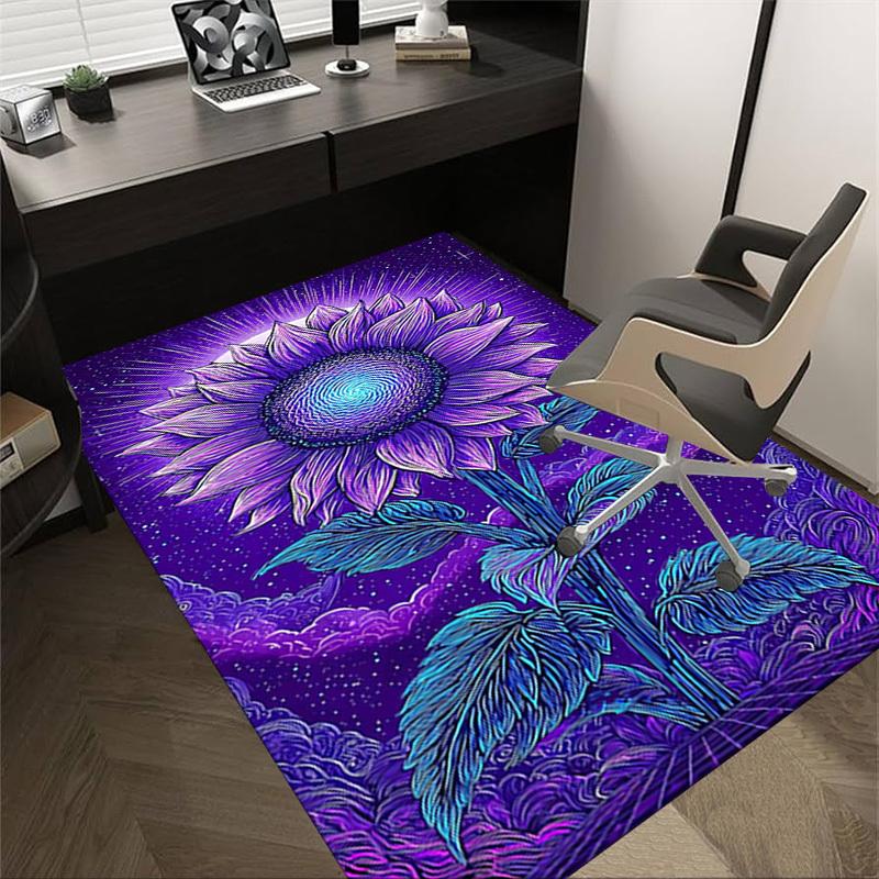 1PC Sunflower Night Extra Large Non Slip Floor carpet, Office, family, Studio   Large Area Rug Indoor Rugs, Bold Statement Piece