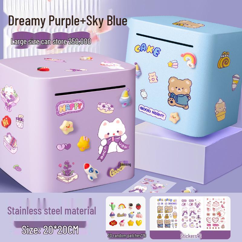 Stainless Steel 2025 Piggy Bank: Secure Savings Jar for Boys and Girls