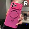Compatible with iPhone 16 Pro Max-17 Liquid Silicone Magnetic Bracket Phone Case