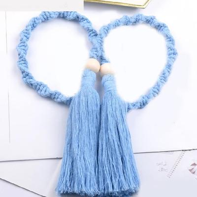 2Pcs Handmade Braided Curtain Rope Tiebacks Curtain Decorative Holdbacks Rural Styles Drapery Tieback Curtain Holders