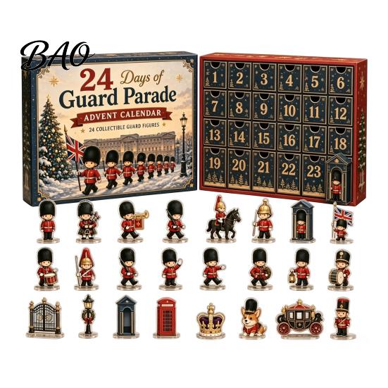 Acrylic Miniature Props 2026 Career Advent Calendar, 24-Day Countdown Box with Mini Occupation Calendar Figures, Community Helper Ornament Set,