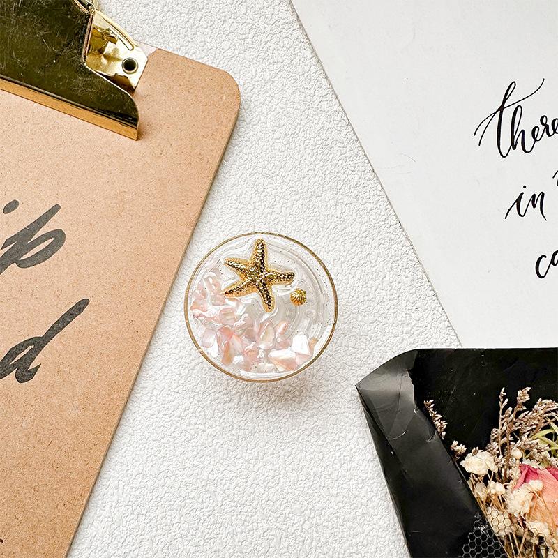 

Metal Ring, Starfish, Mobile Phone, Airbag Holder, Glitter, Sequin, Small And Fresh, Back Sticker, Desktop Watch, Drama Support