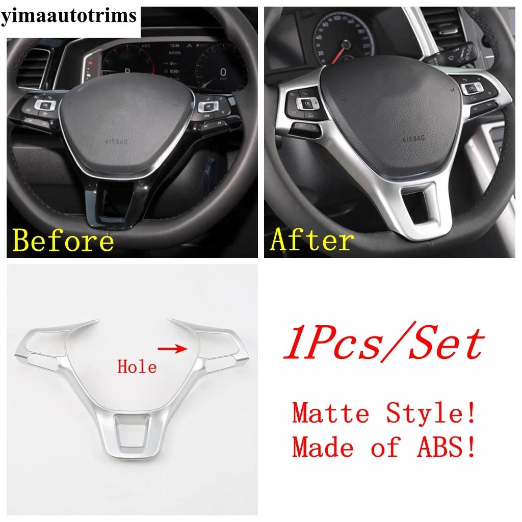 Steering Wheel Frame Decoration Cover Trim For Volkswagen T-Roc T Roc 2018 - 2025 Carbon Fiber / Matte ABS Accessories Interior