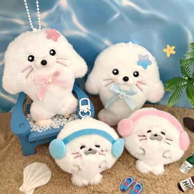1/4 Pcs Cute Plush Seal Pendant Keychain Decoration Cute Pet Pendant