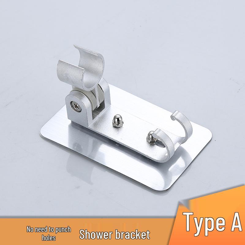 Punch-Free Adjustable Shower Head Wall Mount and Holder