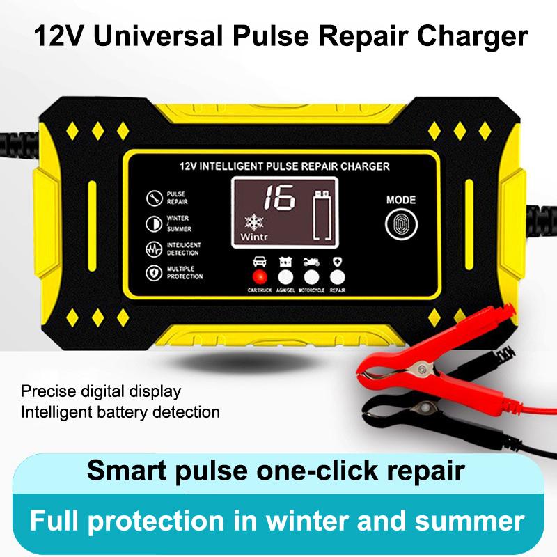 Battery Repair Lcd Display 6A 12V Intelligent Car Battery Charger Car And Motorcycle Battery Charging Unit Lead-Acid