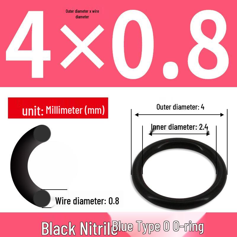 Durable Nitrile Rubber O-Ring, Wire Diameters 0.4-0.8mm, Waterproof & Wear-resistant Sealing Ring