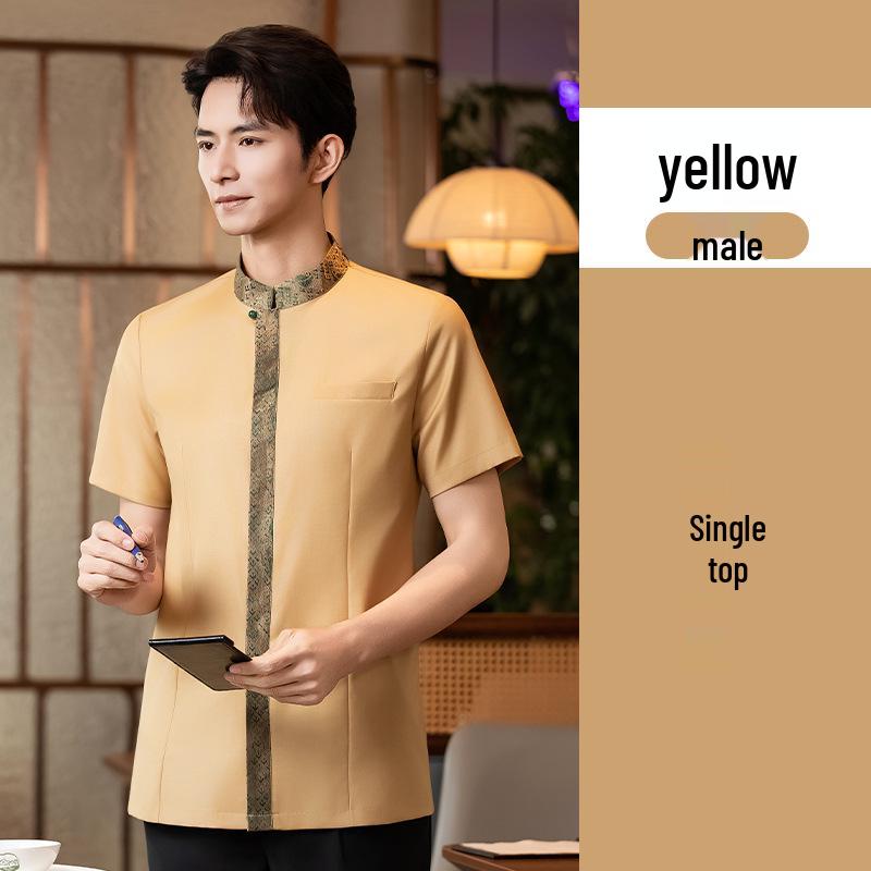 Autumn/Winter Long Sleeve Chinese Restaurant Staff Uniforms for Men and Women