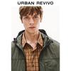 UR Men's Plaid Oversized Hooded Drawstring Jacket