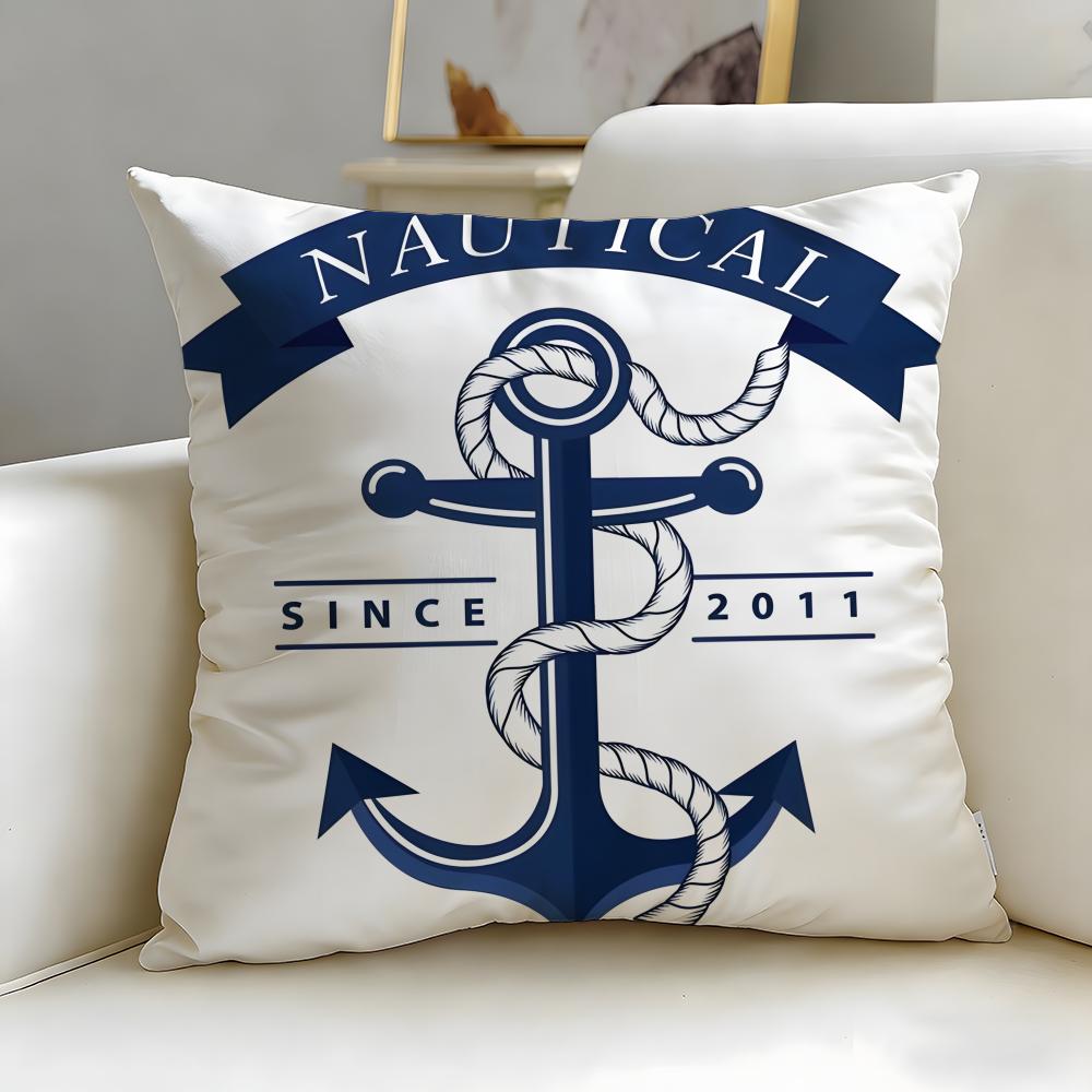 classic fashion brand Nautica Cushion Cover Soft & Easy-Wash Pillow Case – Versatile for Couch, Bed, Travel and Office