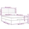 VidaXL Ottoman Bed Frame with Mattress Dark Grey 140x200 Cm Fabric, Bed Frame, Upholstered Bed Frame, Bed Frame 3314177