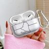 Cute Line Cat Clear Earphone Cases Cover Case For Airpods 2 Pro3 Pro2 Pro 1 3 4