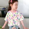 Girls Ice Silk Jersey Short Sleeve T Shirt Summer Basic Top