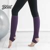 Women Knitted Leg Footless Blow Warm Warmers Pair Thickened Socks 1 Solid Color Knee