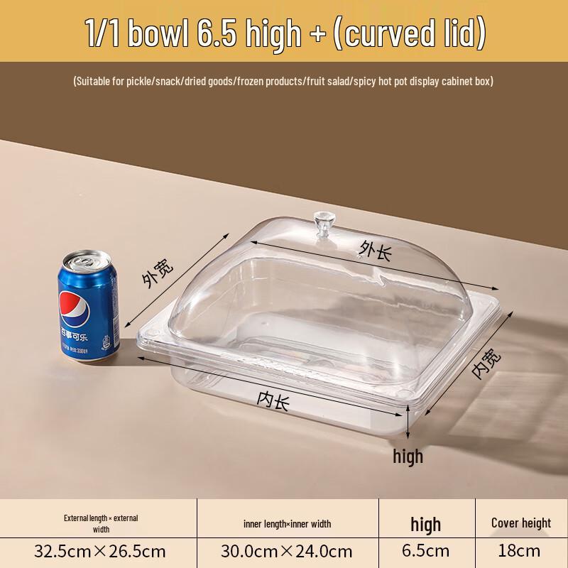 Acrylic Food Display Tray with Arc Lid