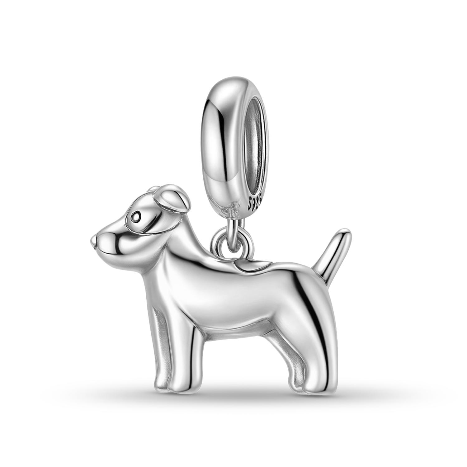 Schnauzer Cute Puppy Pendant Charm Authentic 925 Sterling Silver Animal Dog Beads for Women Charm Bracelet Necklace Jewelry Making