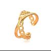 Adjustable Stainless Steel Open Ring - European & American Style Versatile Women's Fashion Jewelry