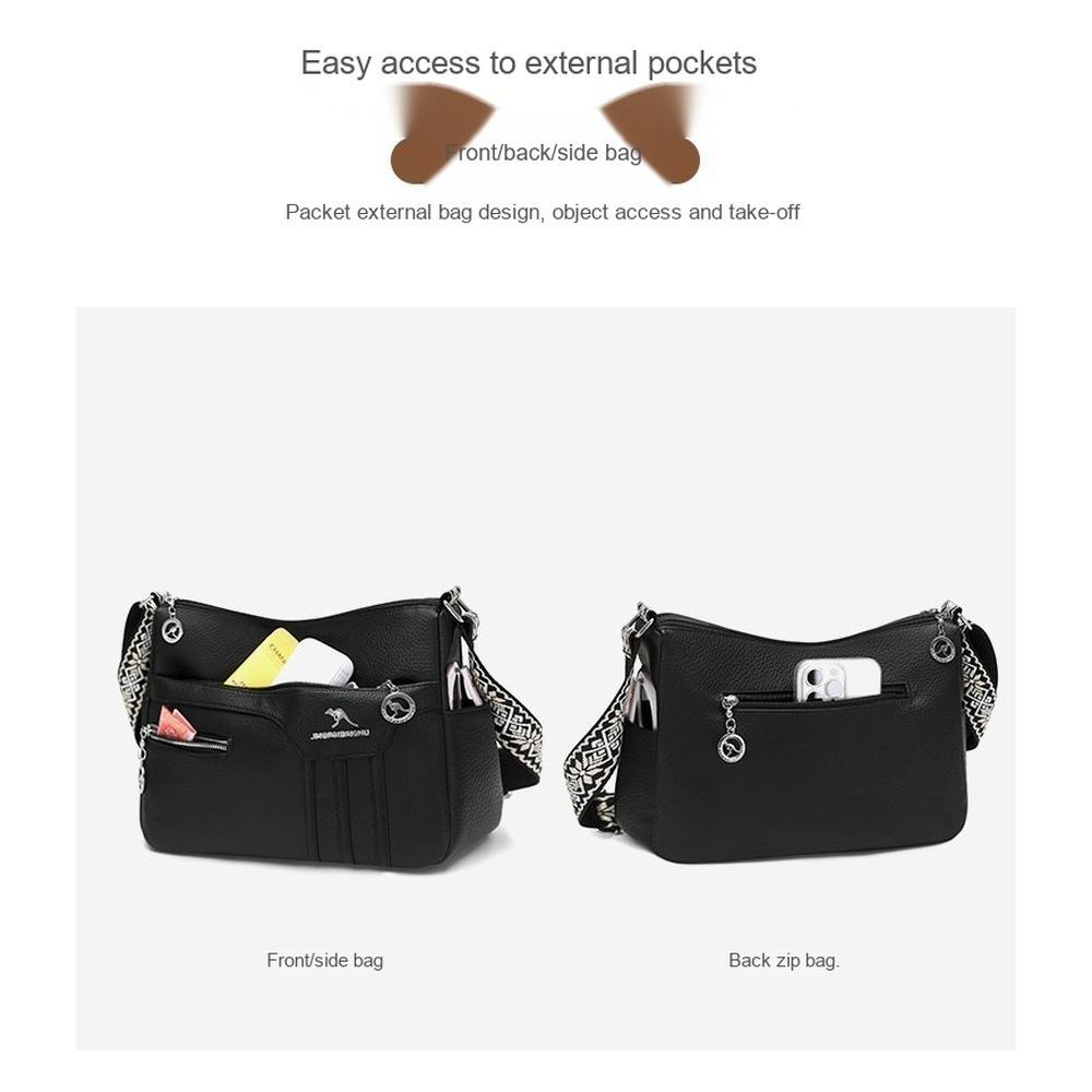 Lightweight Large Capacity Faux Leather Multipurpose Storage Bag for Daily Use