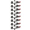 Wall Mounted Wine Rack, 8 Tier Metal Wine Display Rack, Storage Holder for Kitchen, Black